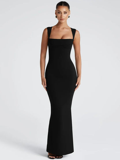 Melanie - Robe Maxi Épaules Dénudées