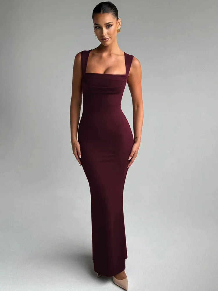 Melanie - Robe Maxi Épaules Dénudées